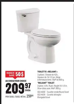 BMR TOILETTE RELIANT offer