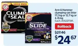 Walmart Arm & Hammer clumping cat litter offer
