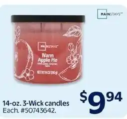 Walmart Mainstays warm apple pie candles offer