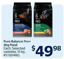 Walmart Pure Balance Pro+ dog food offer