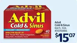 Walmart Advil Cold & Sinus offer