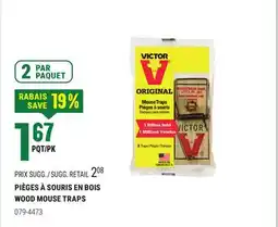BMR PIÈGES À SOURIS EN BOIS offer