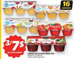 Metro COLLATION AUX POMMES MIEUX‑ÊTRE | LIFE SMART, SELECTION APPLE SNACK offer