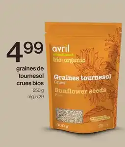 Avril Graines de tournesol crues bios offer