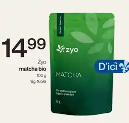 Avril Zyo matcha bio offer