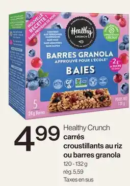 Avril Healthy Crunch carrés croustillants au riz ou barres granola offer