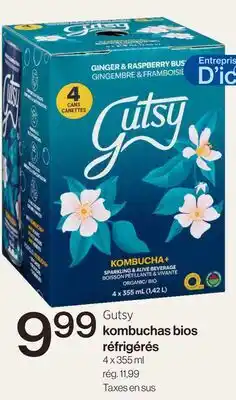 Avril Gutsy kombuchas bios réfrigérés offer