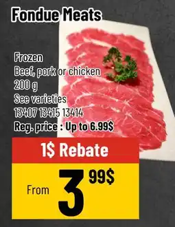 Mayrand Fondue Meats offer