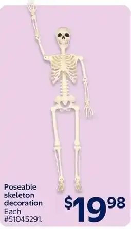 Walmart Poseable skeleton decoration offer