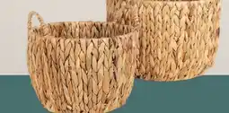 Canac Set of 2 Natural Fibres Storage Baskets offer