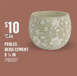 Canac Beige and White Fleuris Cement Pot Cover 7 7/8 in offer
