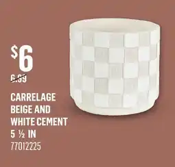 Canac Carrelage Beige and White Cement Planter 5 1/2 in offer
