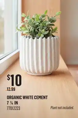 Canac Organic White Cement Planter 7 1/4 in offer