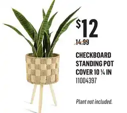 Canac Checkboard Standing Pot Cover 10 1/4in offer