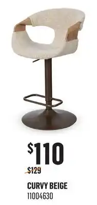 Canac Curvy Stool Beige offer