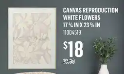 Canac Canvas Reproduction White Flowers 173/4inx235/8in offer