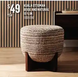 Canac Kuala Ottoman Beige and Natural offer