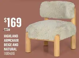 Canac Highland Armchair Beige and Natural offer