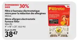 Home Hardware Micro allergen electrostatic furnace filter offer