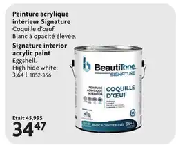 Home Hardware Signature interior acrylic paint offer