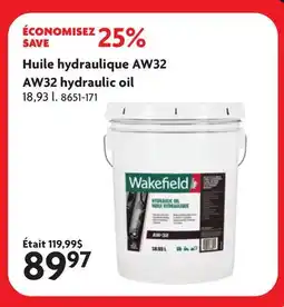 Home Hardware AW32 hydraulic oil offer