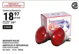 BMR INFRARED BULBS offer