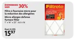 Home Hardware Micro allergen defense furnace filter offer