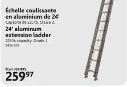 Home Hardware 24' aluminum extension ladder offer
