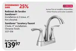Home Hardware Sandover lavatory faucet offer
