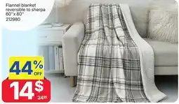 Rossy Flannel blanket reversible to sherpa offer