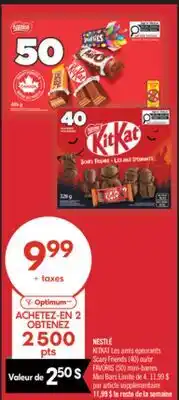 Pharmaprix NESTLÉ KITKAT Scary Friends (40) or FAVORIS (50) Mini Bars offer