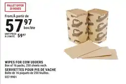 BMR WIPES FOR COW UDDERS offer