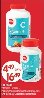 Pharmaprix LIFE BRAND Vitamins offer
