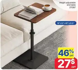 Rossy Height adjustable end table offer