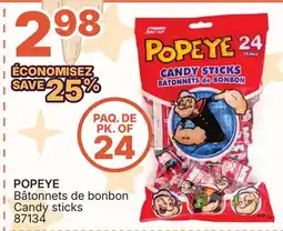 Rossy POPEYE Candy sticks offer