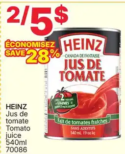 Rossy HEINZ Tomato juice offer