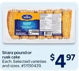 Walmart Sitara pound or rusk cake offer