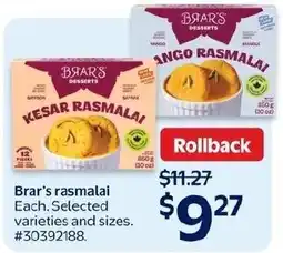 Walmart Brar's rasmalai offer