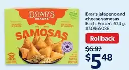 Walmart Brar's jalapeno and cheese samosas offer