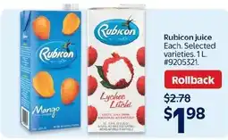Walmart Rubicon juice offer