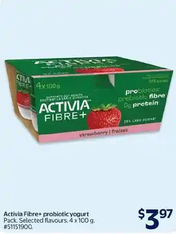 Walmart Activia Fibre+ probiotic yogurt offer