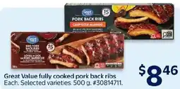 Walmart Great Value pork back ribs offer