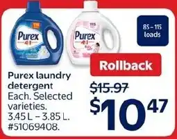 Walmart Purex laundry detergent offer
