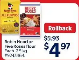 Walmart Robin Hood or Five Roses flour offer