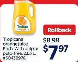 Walmart Tropicana orange juice offer