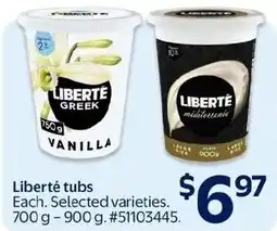 Walmart Liberté tubs offer