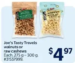 Walmart Joe's Tasty Travels walnuts or raw cashews offer