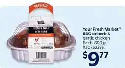 Walmart Your Fresh Market BBQ or herb & garlic chicken offer