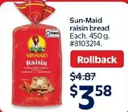 Walmart Sun-Maid raisin bread offer