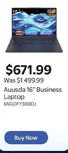 Walmart Auausda 16" Business Laptop offer